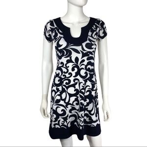 Sweet Storm Blue & White Stretch Dress